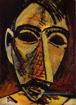 Tête d’un homme 1907 cubisme Pablo Picasso Peinture à l'huile
